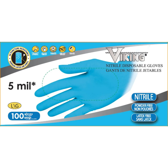 Glove DP Nitrile 5mil Blue Large