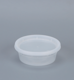 Plastic Container 8 oz with Lid