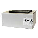 Liners 35"X50" Black X-Strong (White box)