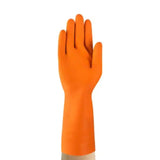 Glove Rubber Orange Large Ansell