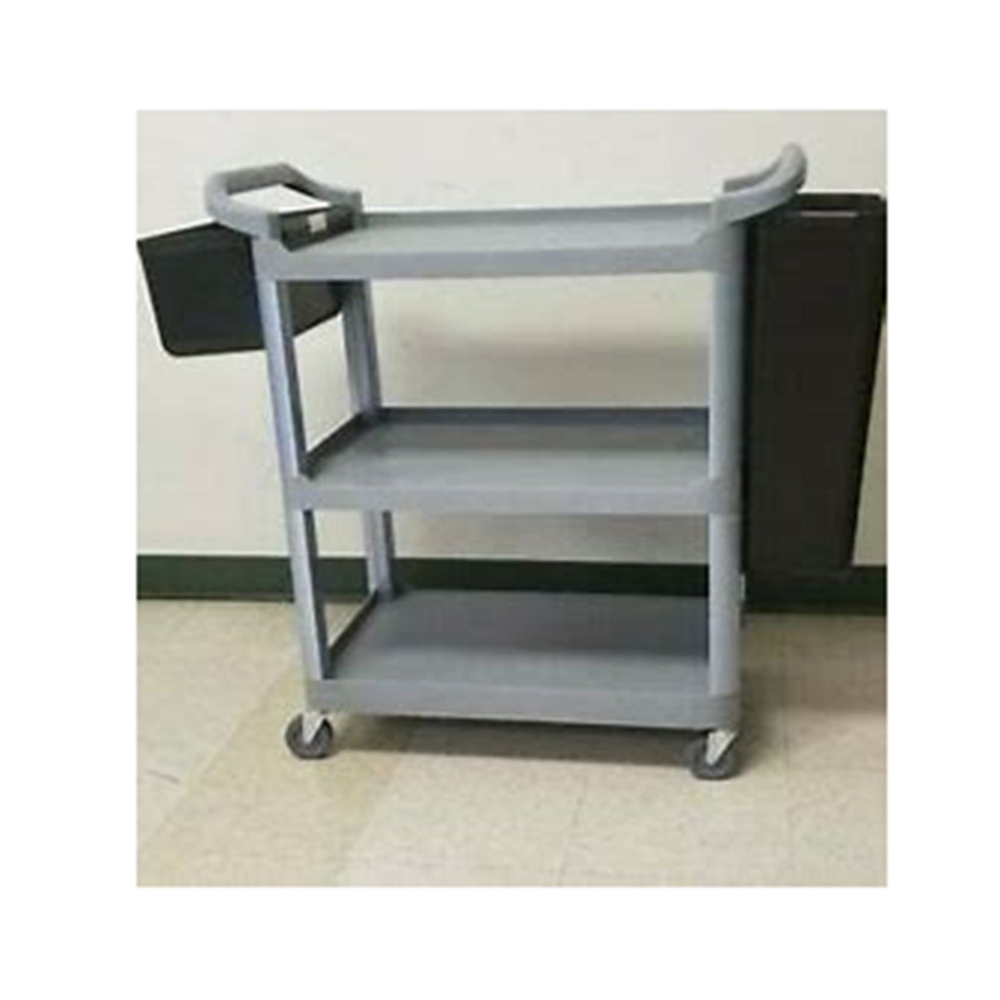 Utility Cart 3-shelf - 4" C Large Caster (with both bins)