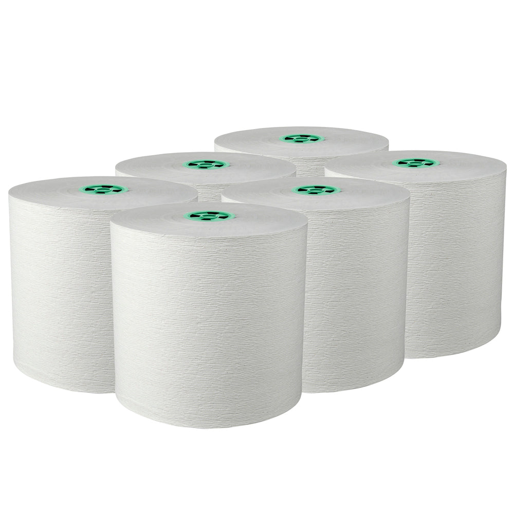 Towel UNI 8" Roll White Sys 700' Scott (Green core) - 25630