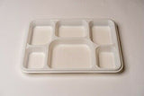Plates 6 Compartment Disposable White